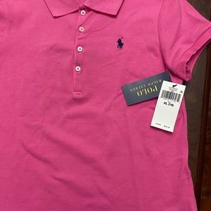 Polo Ralph Lauren Girls hot pink polo shirt